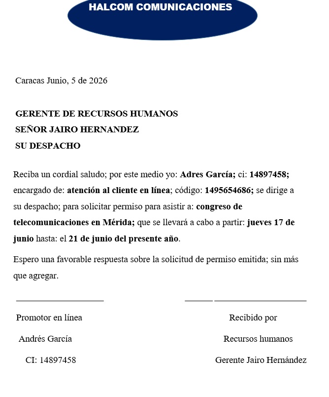 Ejemplo De Carta De Solicitud De Permiso Nuevo Ejemplo 5272