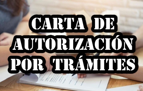 carta de autorizacion para tramites