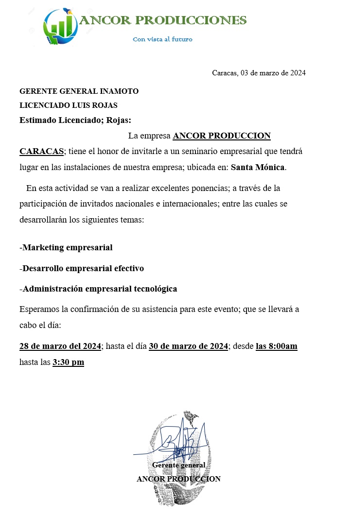 Modelo Carta De Invitacion Capacitacion Modelo De Informe Images And 5790